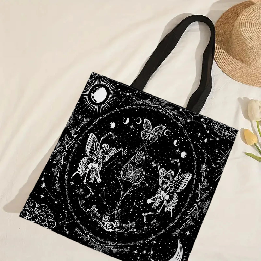 Cute Mushroom Print Shopping Bag Lady Handbag Eco Reusable Large Tote Shopper Storage Bags