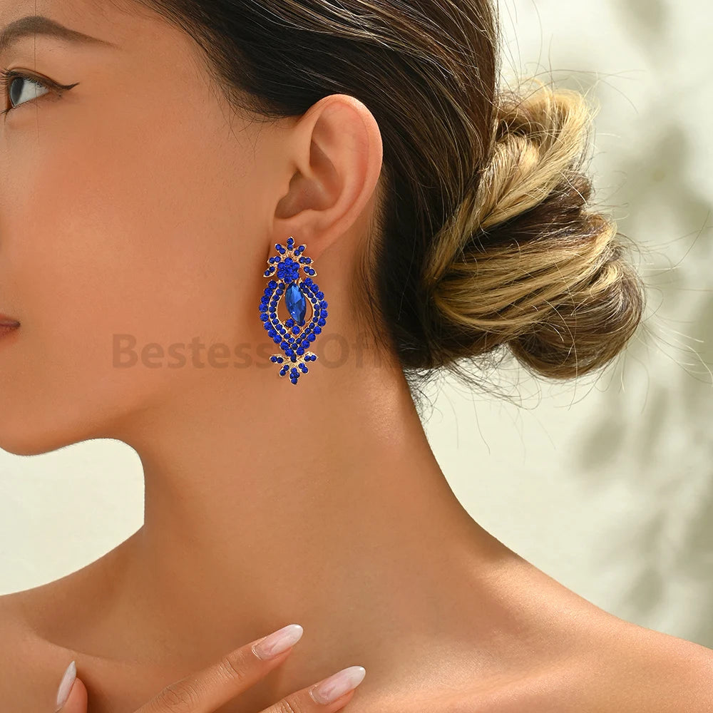 Geometric Classic Fashion Design Hanging Pendant Earrings For Women Luxury High Quality Sweet Romance Wedding Jewelry Accessorie