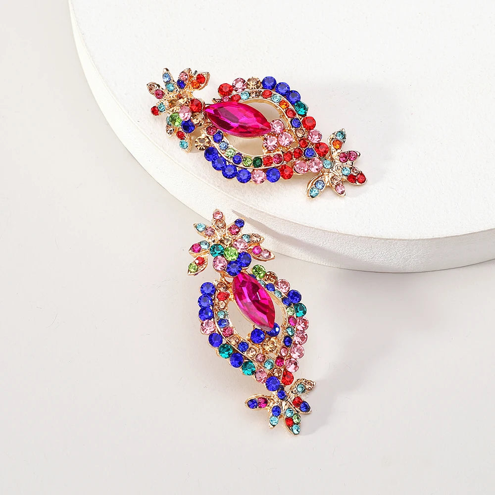 Geometric Classic Fashion Design Hanging Pendant Earrings For Women Luxury High Quality Sweet Romance Wedding Jewelry Accessorie