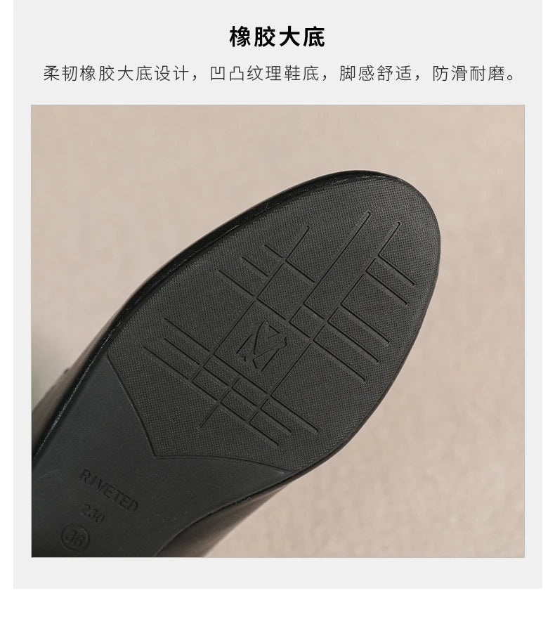 2024 spring and summer women’s outer wear slippers flat shoes Women's casual mules Stylish metal decoration Large size 41-44