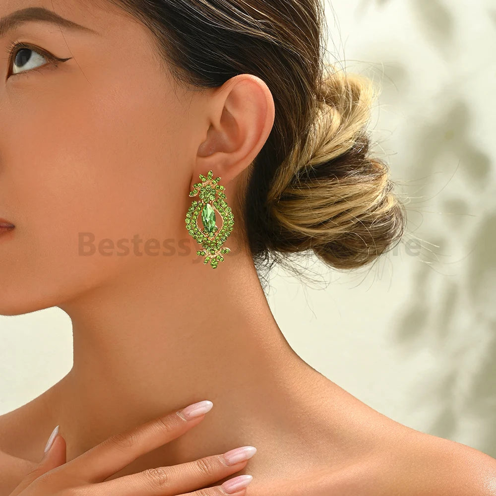 Geometric Classic Fashion Design Hanging Pendant Earrings For Women Luxury High Quality Sweet Romance Wedding Jewelry Accessorie