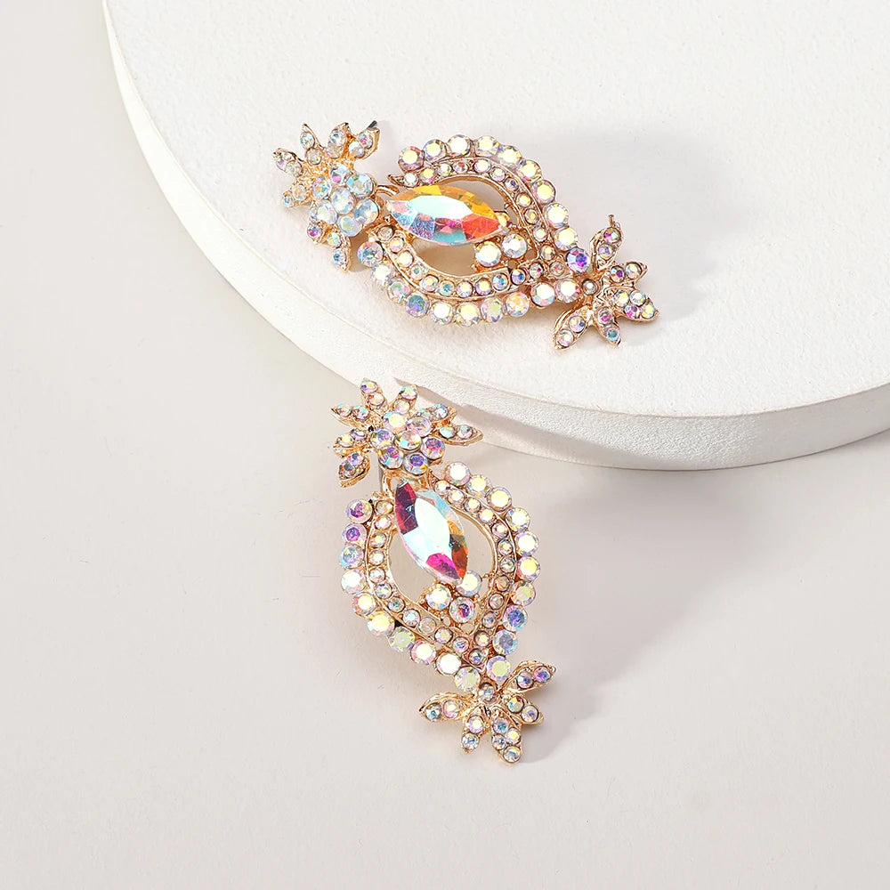 Geometric Classic Fashion Design Hanging Pendant Earrings For Women Luxury High Quality Sweet Romance Wedding Jewelry Accessorie