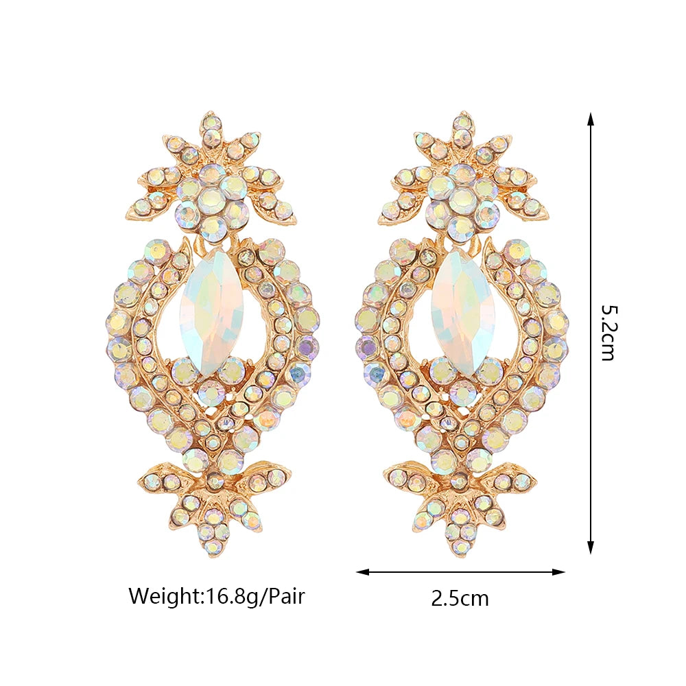 Geometric Classic Fashion Design Hanging Pendant Earrings For Women Luxury High Quality Sweet Romance Wedding Jewelry Accessorie