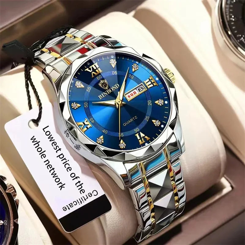 Fashion Business Watch Men Warterproof Sports Mens Watch Top Brand Luxury Clock Male Quartz Wristwatch Relogio Masculino 2024